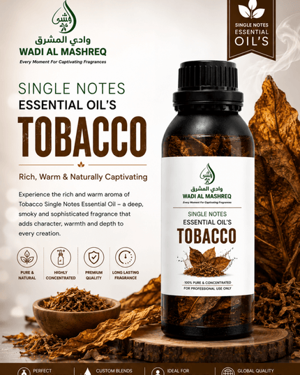 Premium Tobacco Single Note Fragrance Oil | Rich, Warm & Earthy Scent Fragrance Oil by WADI - WADI AL MASHREQ