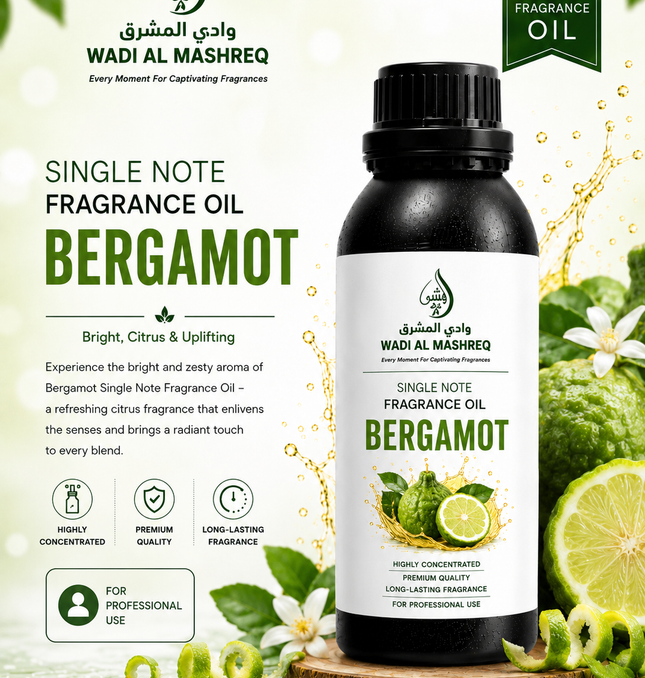 BERGAMOT Single Note Fragrance Oil by WADI AL MASHREQ